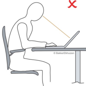 Incorrect setting without laptop stand