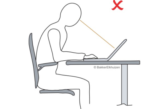 Incorrect setting without laptop stand