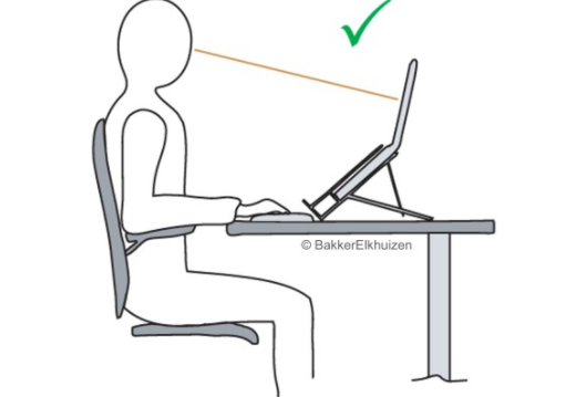 Correct setting with laptop stand