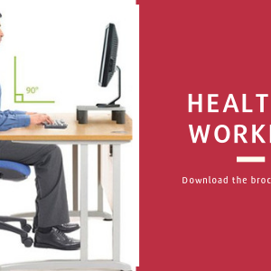 Cardinus US Ergonomics E-learning brochure - man sitting at desk with the correct posture