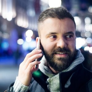 Man conducts dynamic risk assessment while on phone