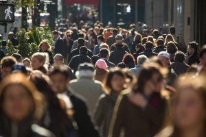 A large crowd of people