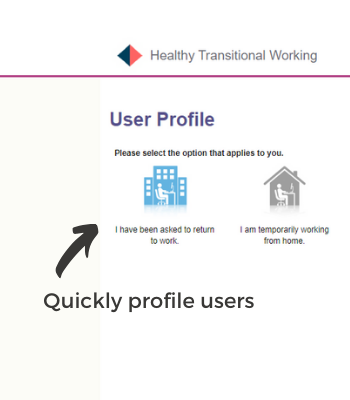 Screenshot of healthy transitional working user profile