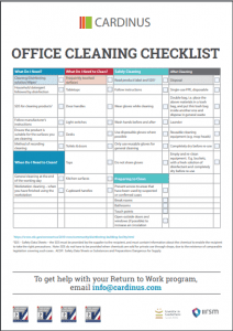 Office cleaning checklist