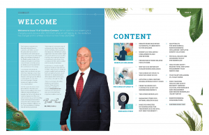 Bill Pace's introduction and contents page from Cardinus Connect, Issue 15