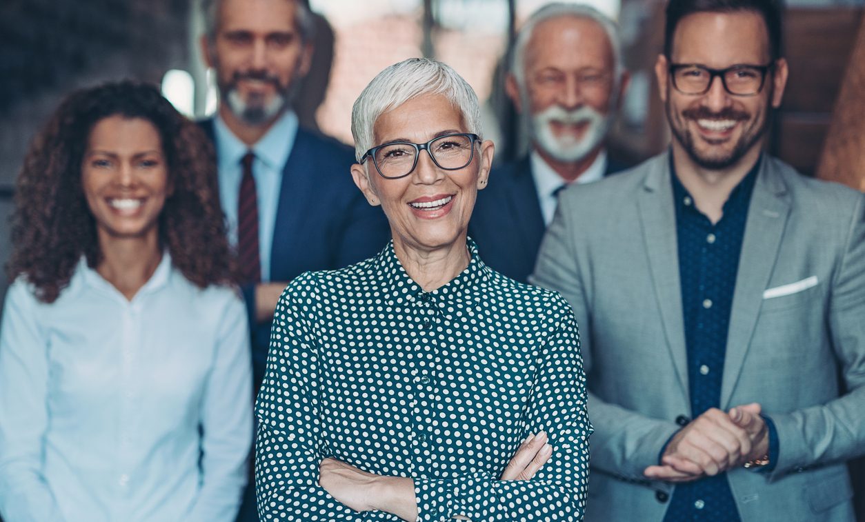 Mature female business leader