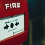 Close-up image of a fire alarm.