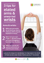 3 Tips for Elated Arms and Unworried Wrists – Healthy Working Poster Thumbnail Healthy Working Poster