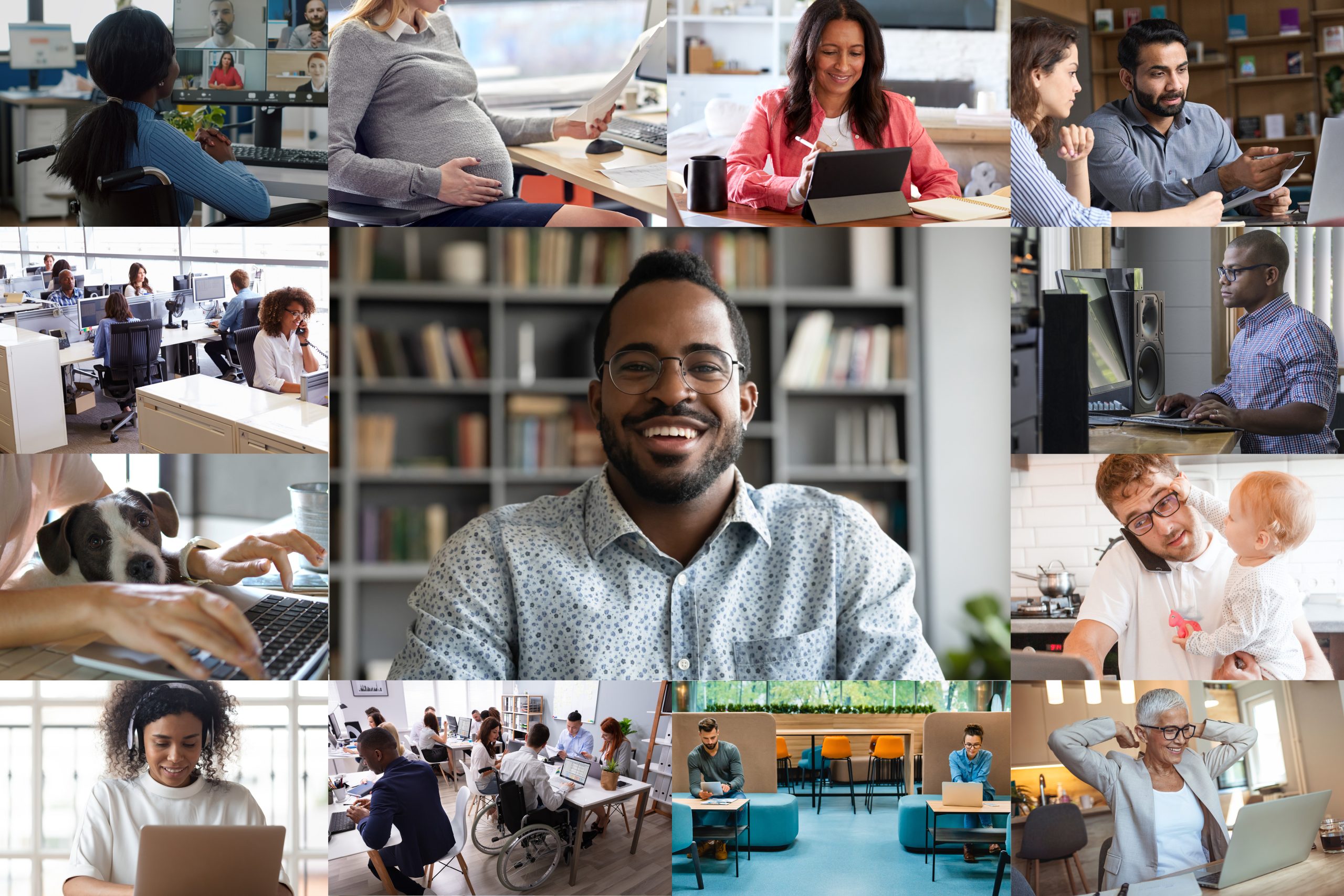 healthy-working-image Selection of different people in different working environments
