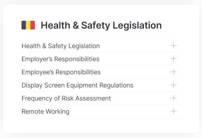 Global regulation for home, office and hybrid working