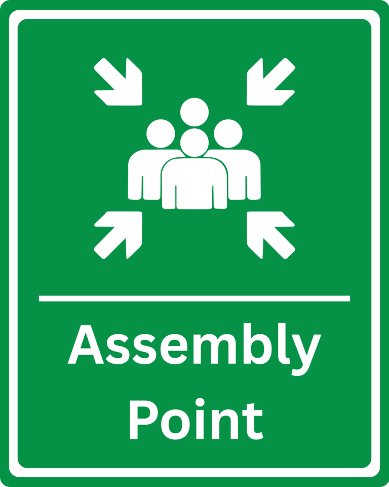Assembly Point Direction Fire safety signage – Types and UK business responsibilities explained ...