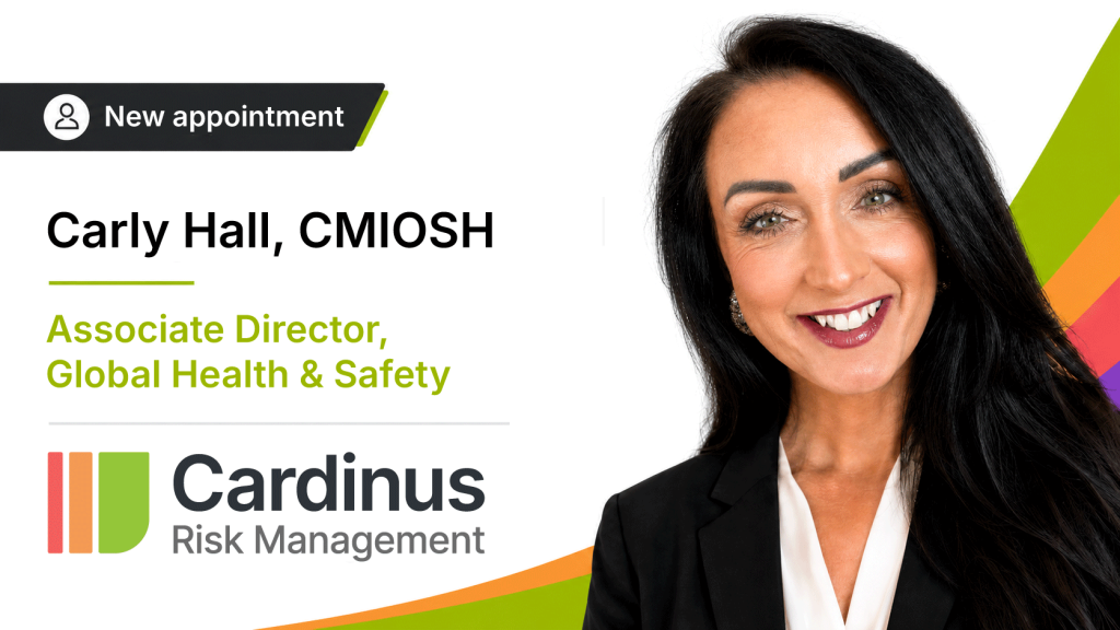 Cardinus appoints Carly Hall CMIOSH as Associate Director, Global Health & Safety
